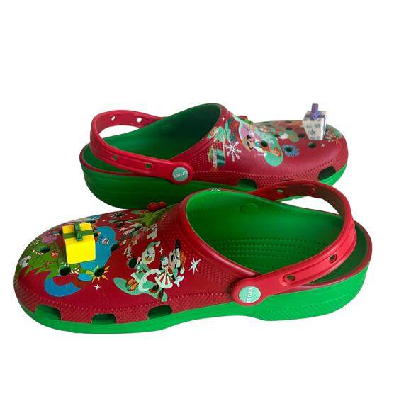 Crocs Classic Disney Mickey & Friends Christmas Slip On Clog Size 10 - Picture 7 of 13